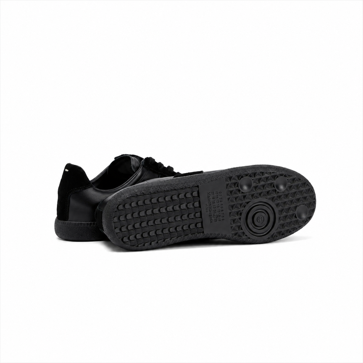 Replica leather and suede sneakers