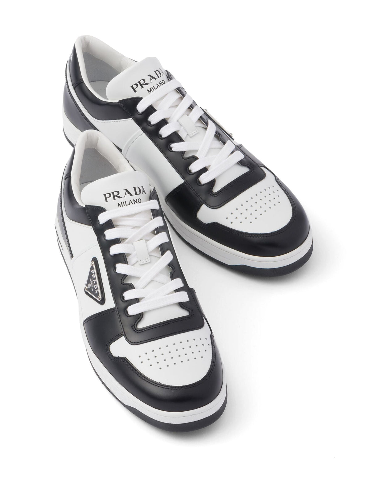 Prada Downtown Leather Sneakers